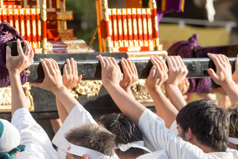 館山祭礼参加